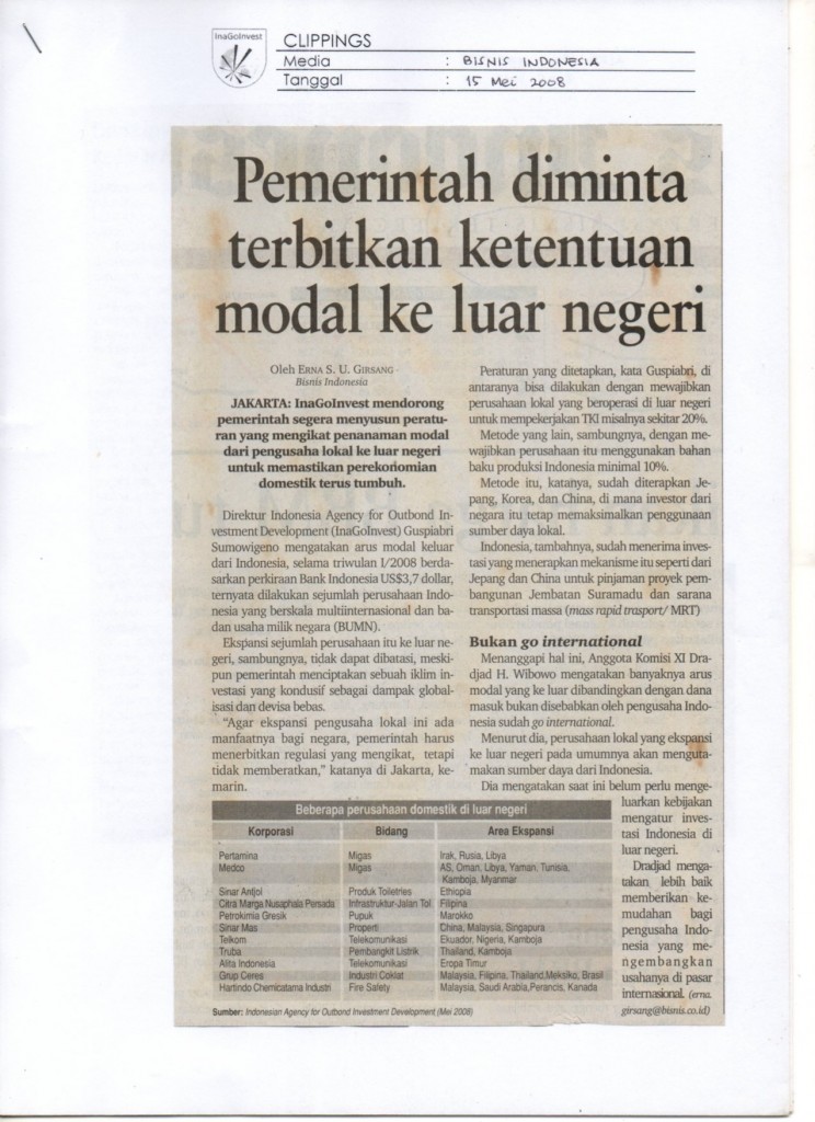 Bisnis Indonesia, 15 Mei 2008