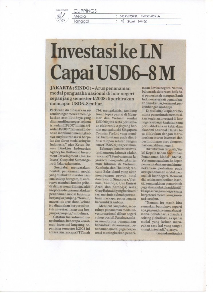 Seputar Indonesia, 18 Juni 2008